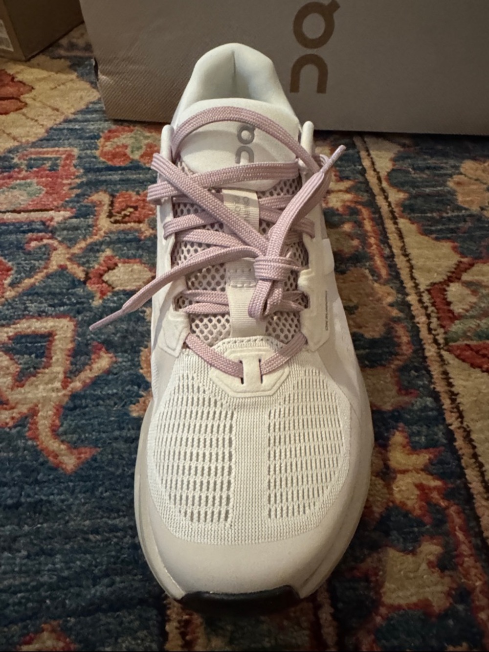 On Running Cloudrunner 2 Women's White with Light Pink Accent Sneakers